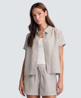 Women's Merino Linen Short Sleeve Shirt