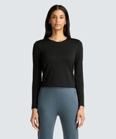 Women's Petite Long Sleeve Merino Crew