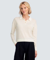 Women’s Long Sleeve Fine Knit Polo